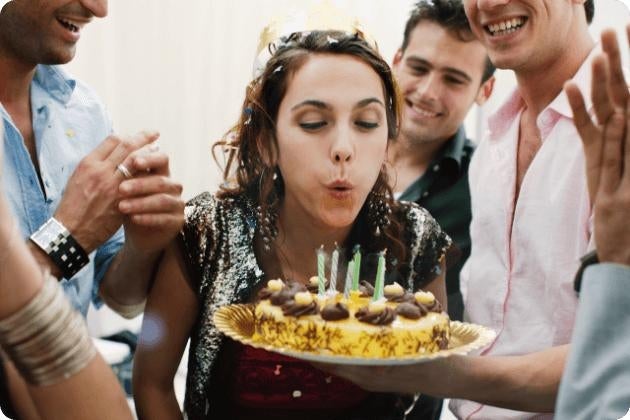 Den Geburtstag mit Freunden feiern