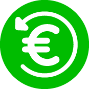 Icon Kostenübernahme mit Euro-Symbol