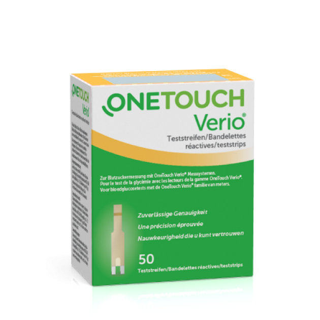 Verpackung der OneTouch Verio® Teststreifen